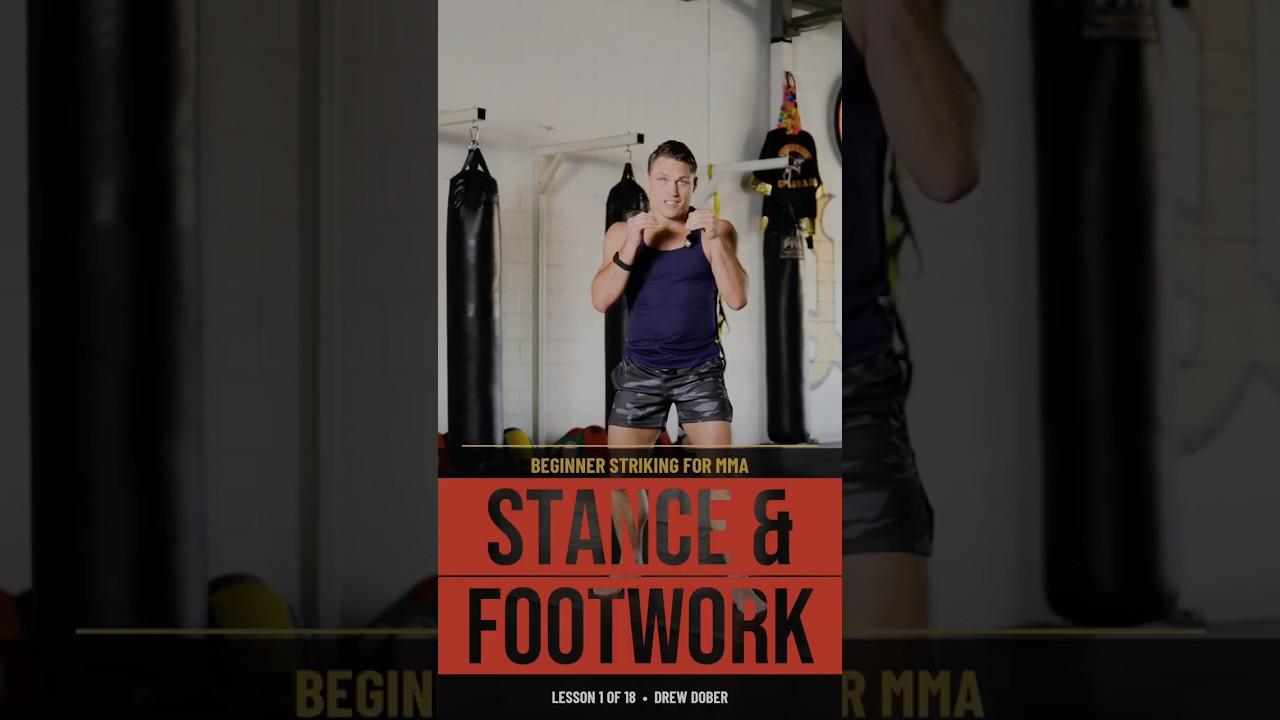 Drew Dober demonstrating MMA fighting stance at Easton Training Center